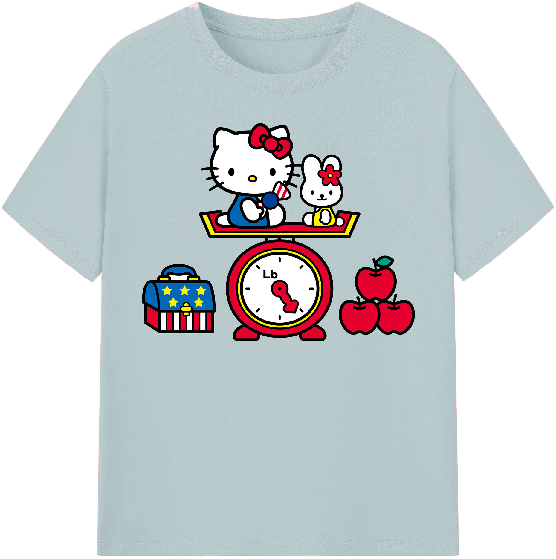 （画像用） Hello Kitty ハローキティ 綿100％半袖Tシャツ（フロントプリント）